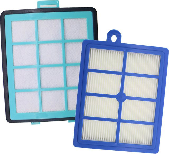 Philips Ersatzfilter-Set für Staubsauger mit Auspufffilter und Ansaugfilter in Grün für FC8766 FC8767 FC8760 FC8764 - Bild 1