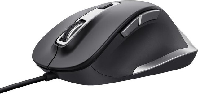 Trust Fyda Wired Comfort Maus in Schwarz mit USB-A Anschluss - Bild 1