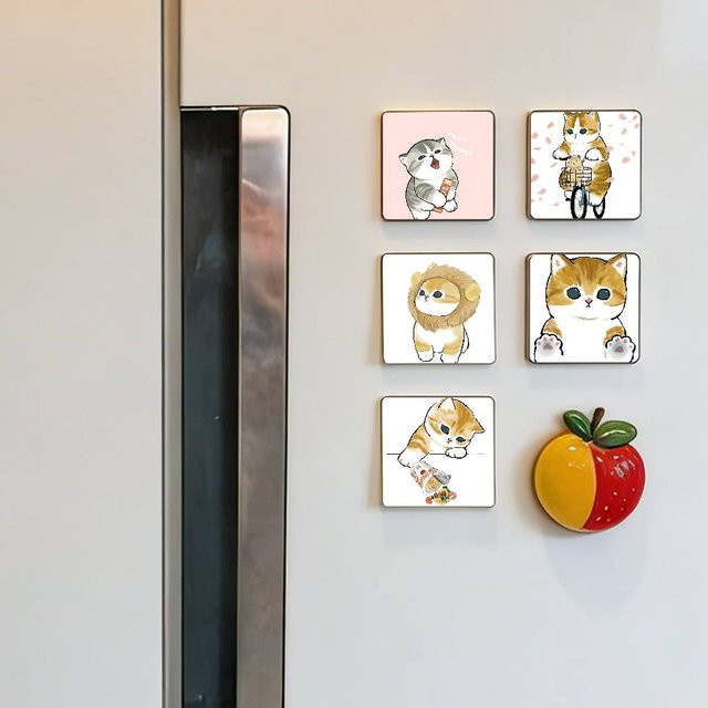 Mofusand Niedliche Katzen Kühlschrankmagnete mit Klebefläche in Multicolour - Bild 1