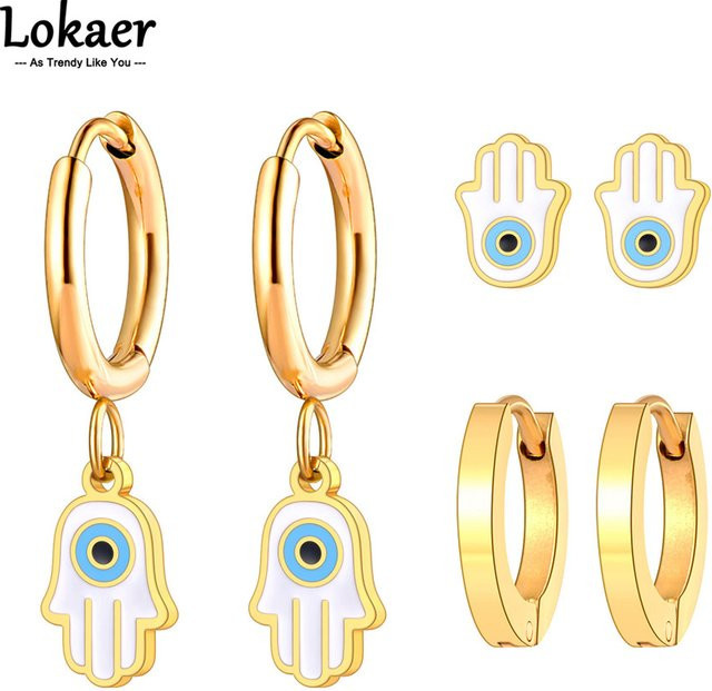 Lokaer Ohrringe, Edelstahl, Blau, Damen - Bild 1