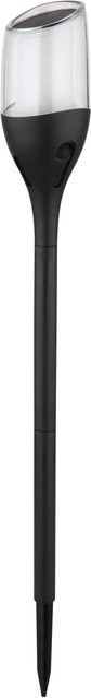 Globo LED-Solarleuchte mit Erdspieß aus Kunststoff in Schwarz Matt für den Garten und Außenbereich, Höhe: 64,5 cm, Durchmesser: 7,5 cm - Bild 1