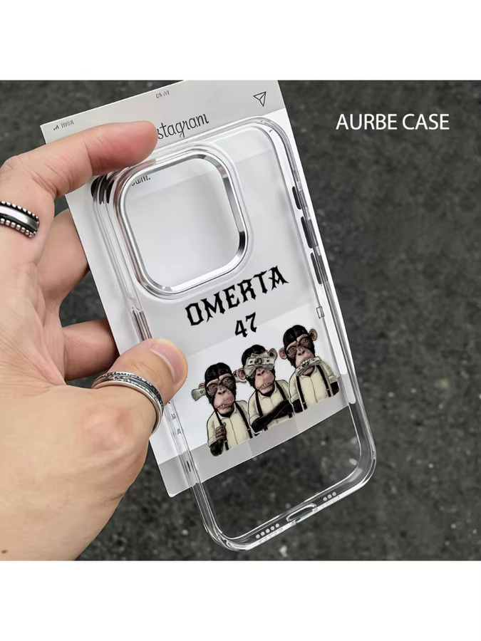Aurbe Transparente Handyhülle mit silbernem Linsenrahmen für iPhone 17 16 15 14 13 12 11 Pro Max und 16E - Bild 4