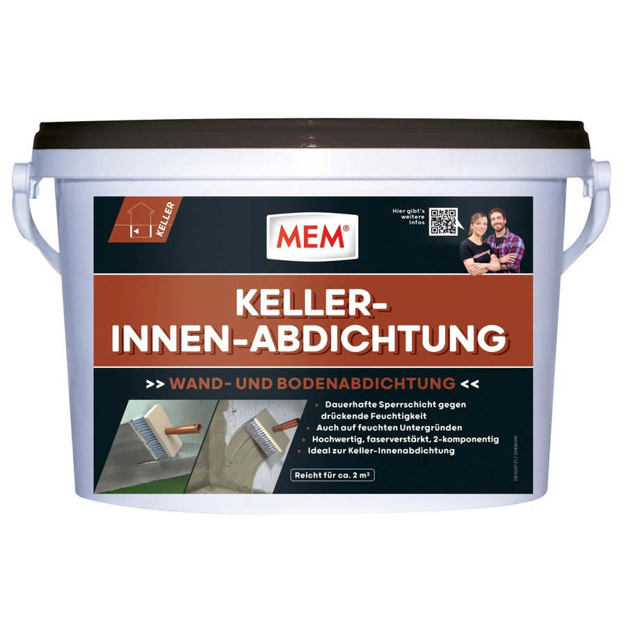 MEM Keller-Innen-Abdichtung flexible Flüssigmembran auf Zementbasis, 5 kg - Bild 3