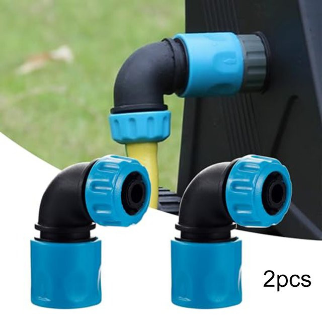 2 Stück VIBRATITE Ellenbogen-Schnellverbinder 90-Grad-Winkel für 1/2 Zoll Gartenschläuche und Bewässerungsanschlüsse - Bild 1