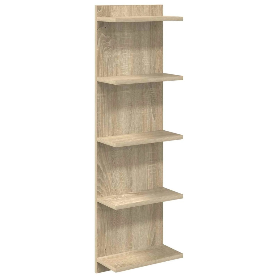vidaXL Wandregal Sonoma-Eiche in Braun, modern mit Rückwand, B/T/H: 100 x 30 x 15 cm - Bild 2