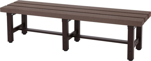 Wetterfeste MCW Gartenbank aus Alu und WPC in Braun, Breite: 150 cm - Bild 1