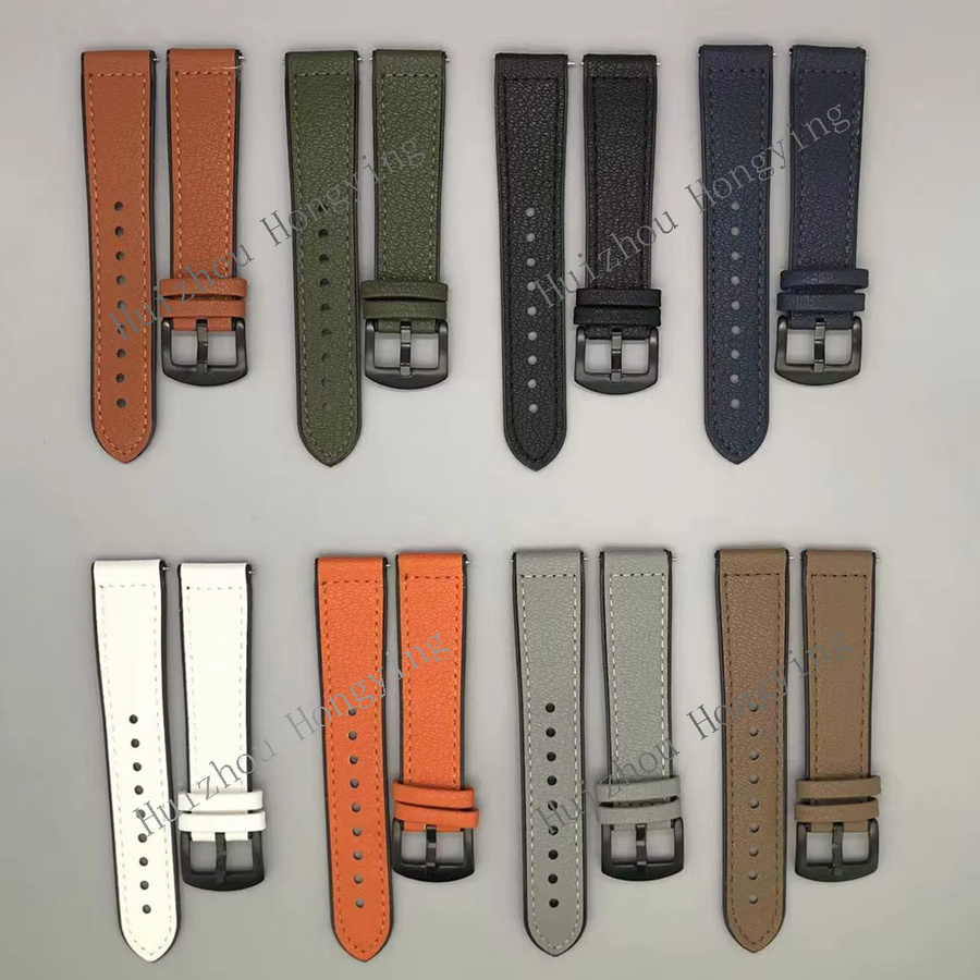 Uhrenarmband Leder, 20 22mm, Weiß - Bild 2