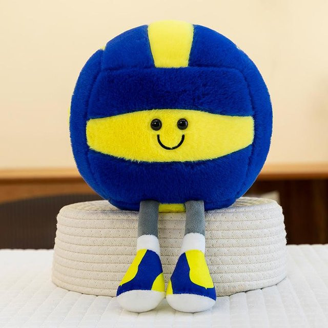 Joyful toys Basketball Fußball Volleyball Badminton Rugby Volleyball Baseball Tennis Puppenanhänger Plüschtier, Bunt / Mehrfarbig, 27 cm - Bild 1