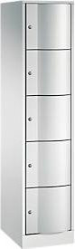 C+P Schließfachschrank Resisto mit 5 Fächern in Lichtgrau, B/T/H: 39,6 x 54,0 x 195,0 cm - Bild 1