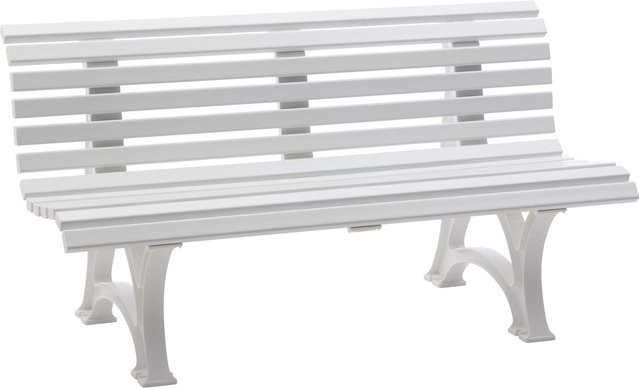 3-Sitzer Gartenbank HELGOLAND von DEGAMO aus Kunststoff in Weiss - Bild 1