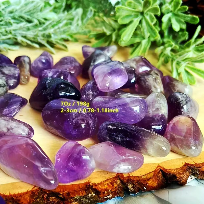 Natürliche Amethyst-Kristalle von sisterstone, lila, getrommelte Edelsteine, 100 g - Bild 3