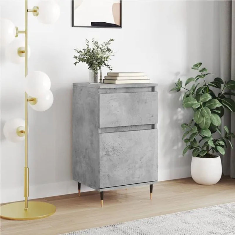 Vidaxl Kommode Modern in Grau aus Holzwerkstoff und Metall, B/T/H: 40 x 35 x 70 cm - Bild 1