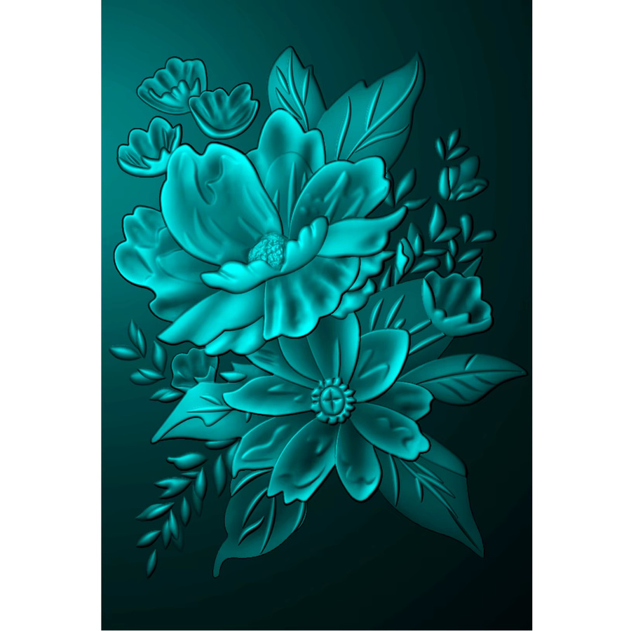 Geprägter 3D-Reliefordner mit Blumen-Textur The Art Beauty of Flower Relief für DIY-Sammelalben und Kartenherstellung - Bild 2