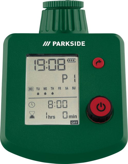 PARKSIDE Bewässerungscomputer PBCG B2 Digital mit LCD-Display und Timer in Grün - Bild 1