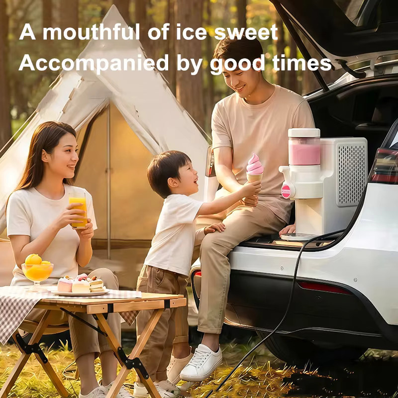 SUSWEETLIFE 2-in-1 Eismaschine mit Kompressor für Frozen Smoothies und Milkshakes, weiße Edelstahlschüssel, 500 ml - Bild 3