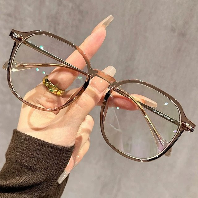 MDOD Lesebrille Damen, Vollrand, Metall, gold - Bild 1