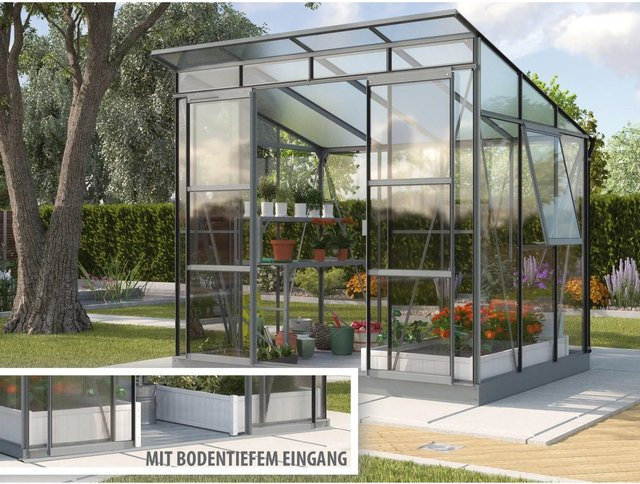 Vitavia Gewächshaus Playa 5900 Schwarz 5,9 m² mit Fundament und ESG-Glas - Bild 4