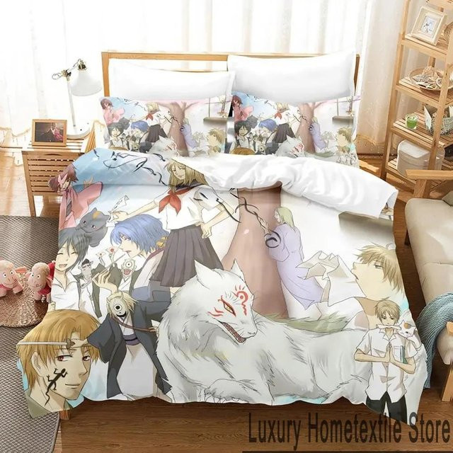 Bettwäsche Set Natsumes Buch der Freunde Anime Design mit Bettbezug und Kissenbezug, Mehrfarbig, B/H: 70 x 133 cm - Bild 1