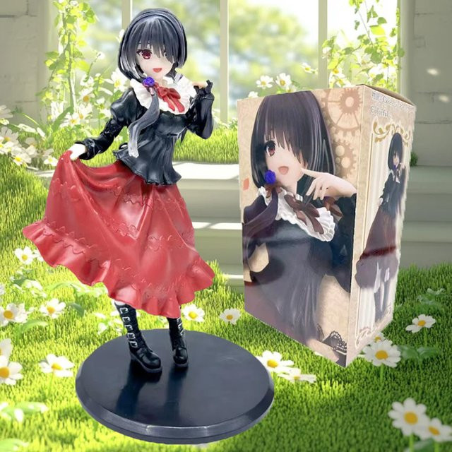 Bandai Date A Live Tokisaki Kurumi Anime-Figur, Mädchen im roten Kleid, PVC-Modell - Bild 1