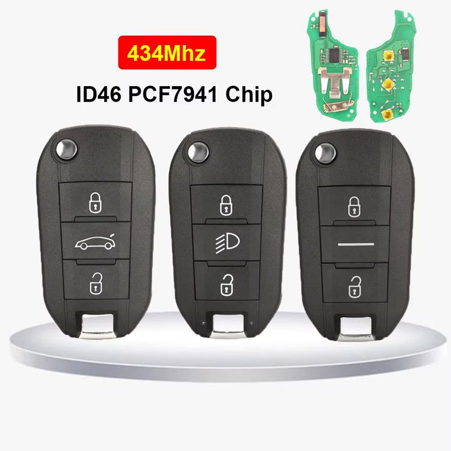 YIQIXIN ID46 Chip 434MHz Fernbedienung Autoschlüssel für Citroen und Peugeot - Bild 2