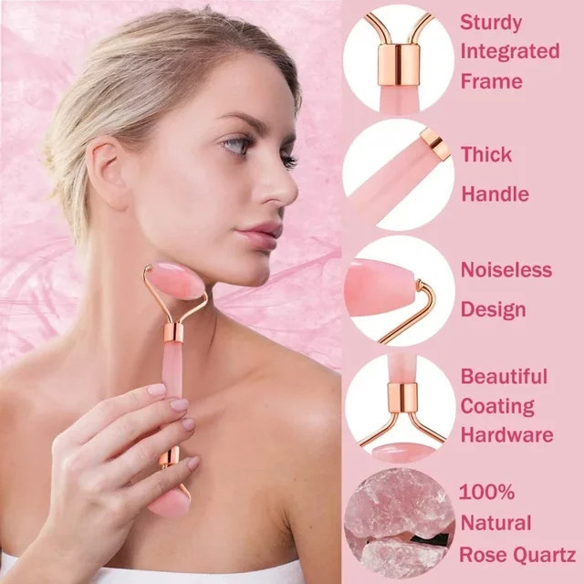 RUZOFO Gesichtsmassage-Kit, 2-teiliges Roller-Set und Gua-Sha-Brett, Unisex - Bild 1