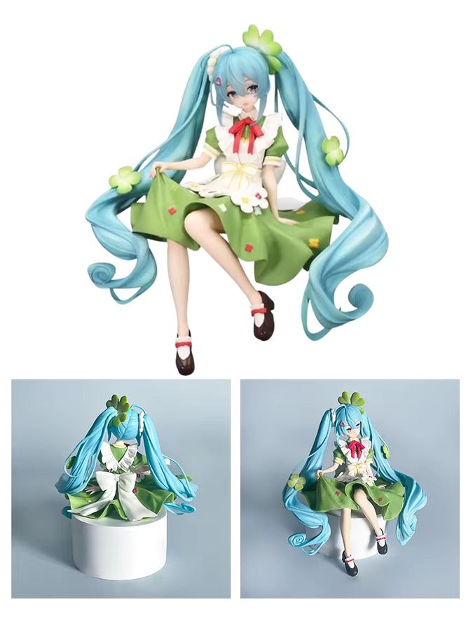 Süße Anime-Figur Feen-Mädchen als sitzende Actionfigur aus PVC, Multicolor, Höhe: 15 cm - Bild 7