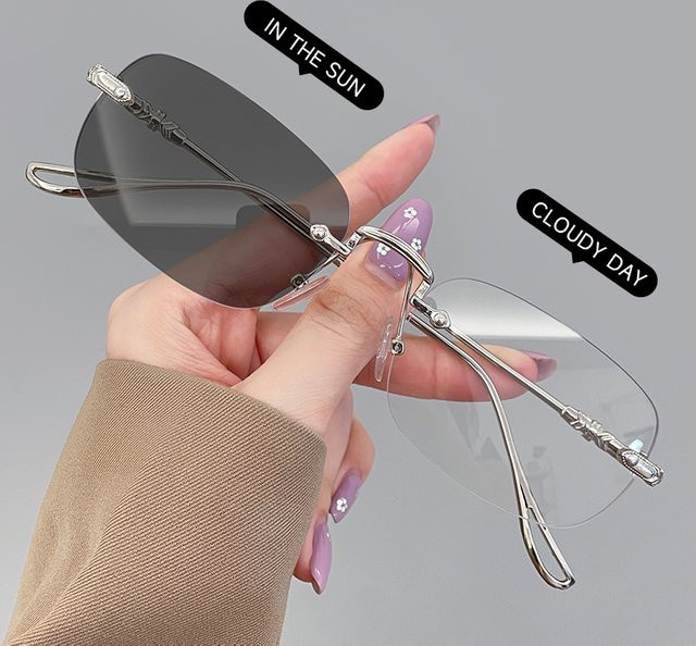 BEAU FIVE F106 Korrektionsbrille, randlos, rechteckig, Metall, Damen - Bild 1