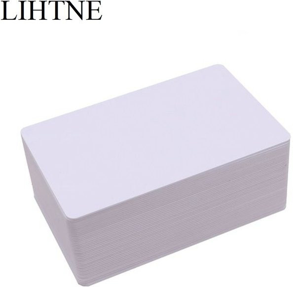 100 Stück LIHTNE leere PVC-RFID-Karten, 13,56 MHz ISO15693 SL2S2002 1K, Farbe: Weiß - Bild 1