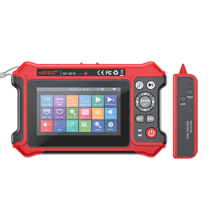 NOYAFA OTDR NF-9816 Optisches Faser-Reflektometer 1310/1550nm mit 10G Dual OPM, OLS und VFL in Rot - Bild 7