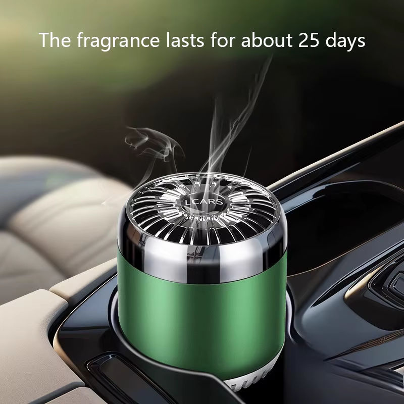 Auto-Aromatherapie Duftbalsam für das Auto in Grün mit Metallgehäuse für Damen und Herren - Bild 3