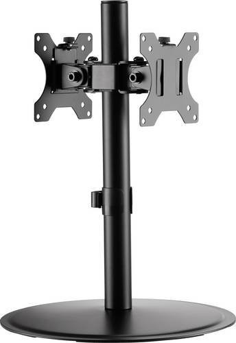 SpeaKa Professional Monitorhalterung SP-DMM-250 für 2 Displays, Farbe: Schwarz, für 43,2 cm bis 81,3 cm, drehbar und schwenkbar - Bild 1