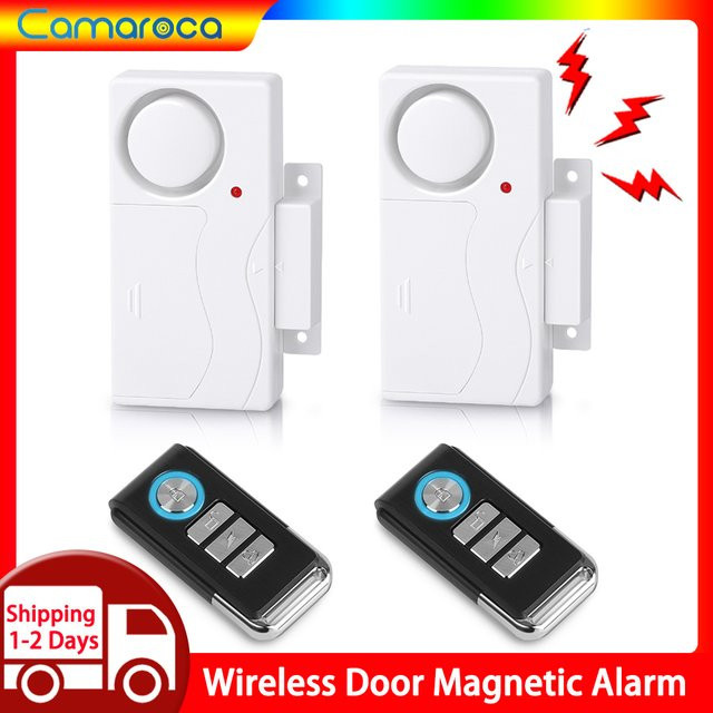 Camaroca Drahtloser Tür- und Fenstersensor mit Fernbedienung und 105 dB Alarm in Weiß - Bild 1