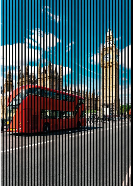 FN Acustico Akustikplatte London 1 in Bunt, foliert aus PET und MDF, B/H: 169,3 x 240 cm, Tiefe: 1,9 cm - Bild 1