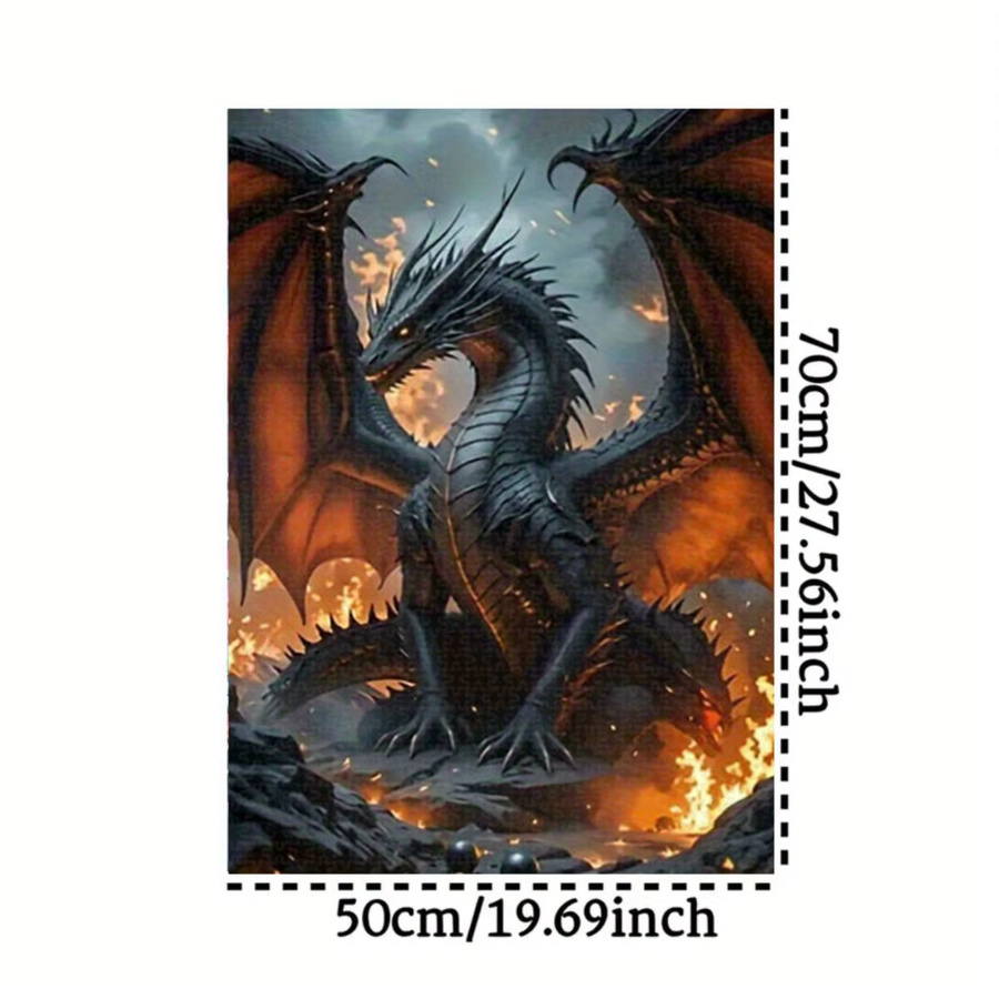 AZNM Black Dragon & Flames Challenge, Drachenpuzzle, 1.000 Teile - Bild 2