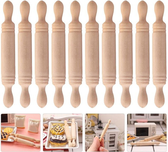 Elegant Living House Mini-Holz-Nudelholz-Spielzeug 8-teiliges Set - Bild 1