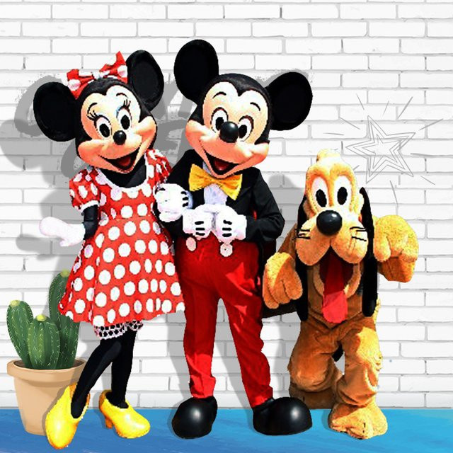 Potdemiel Mickey Minnie Maus Maskottchen-Kostüm, Unisex, Plüsch / Textil - Bild 1