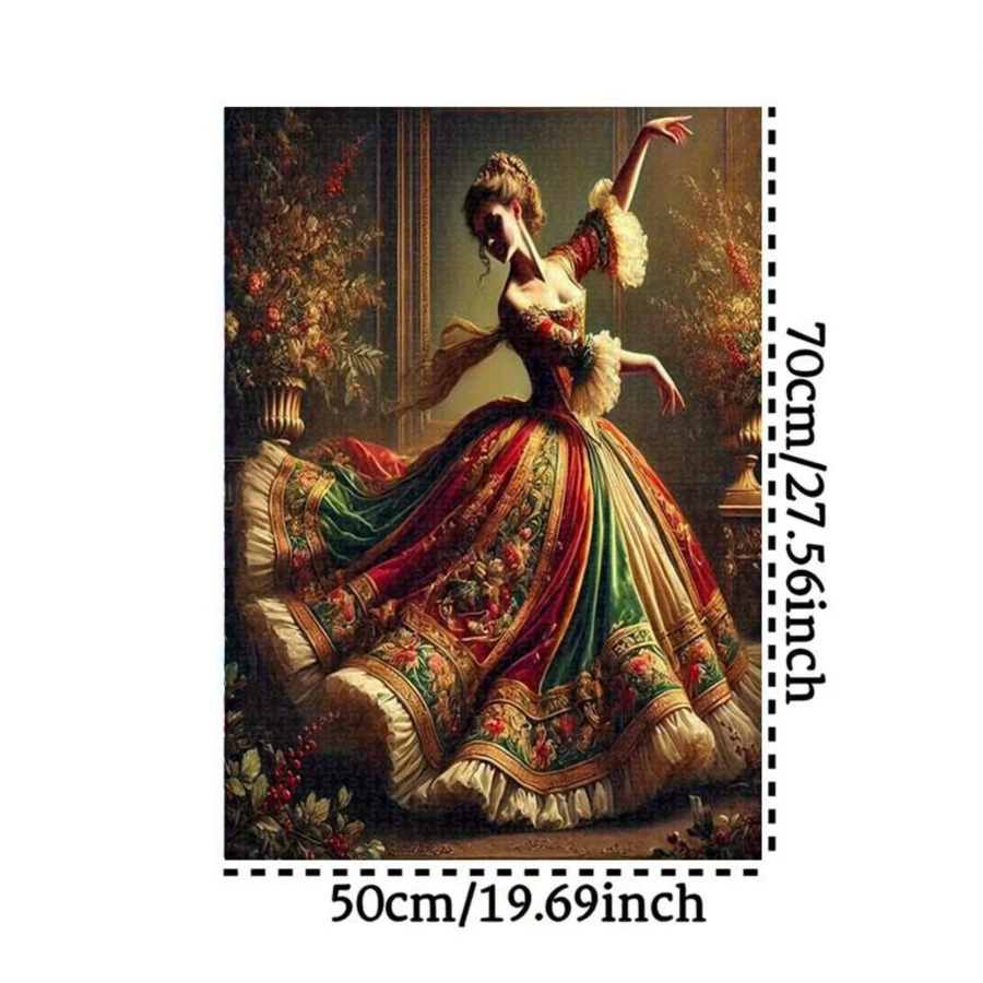 AZNM Ballerina im roten Kleid, Puzzle, 1.000 Teile - Bild 2