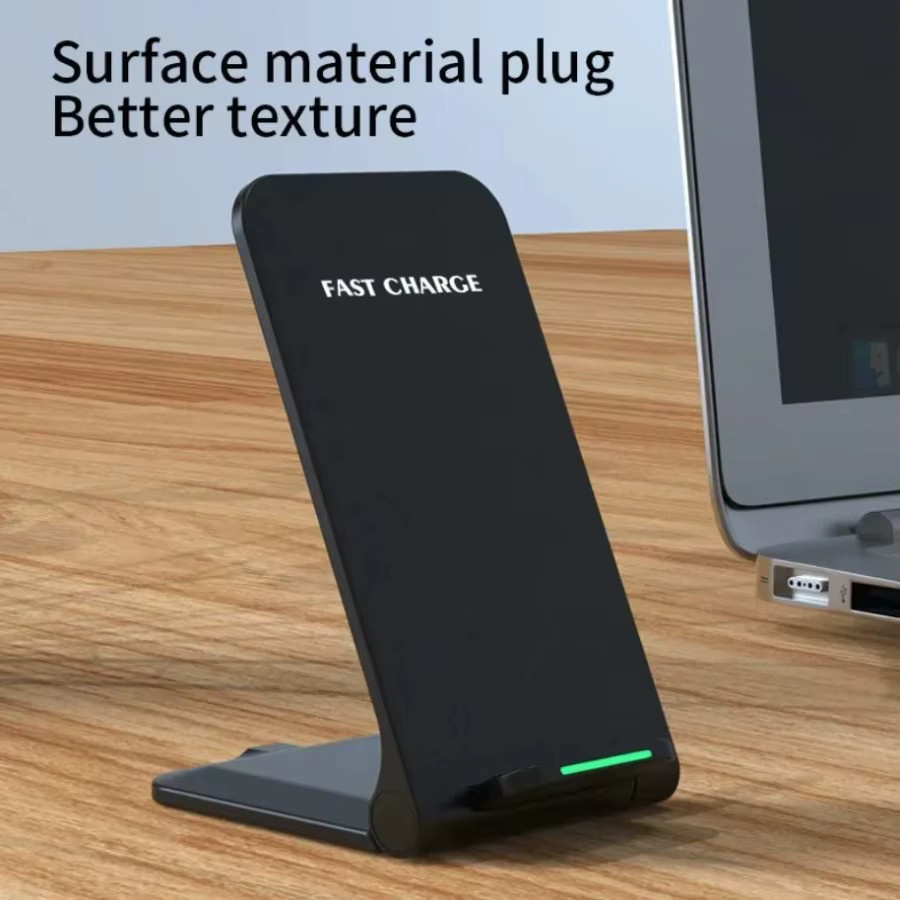 VIKEFON Kabellose Induktive Schnellladestation in Schwarz für iPhone, Samsung und Xiaomi - Bild 4