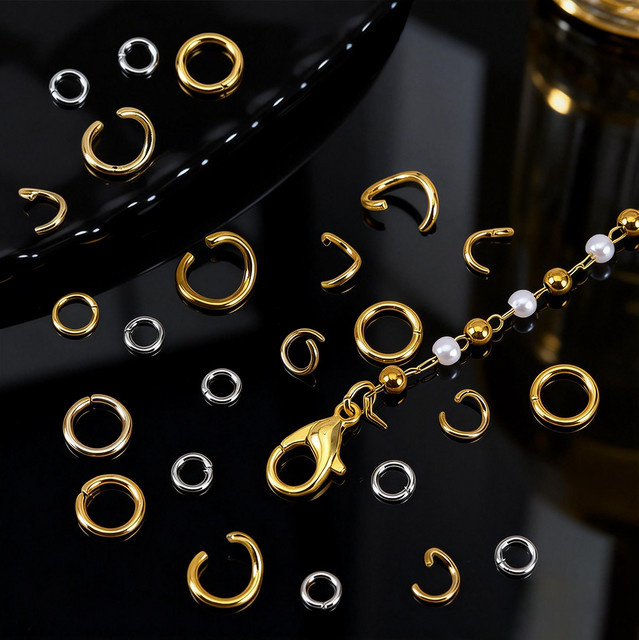 MOONMADE Biegeringe Edelstahl, Gold, 3-8 mm, Unisex - Bild 1