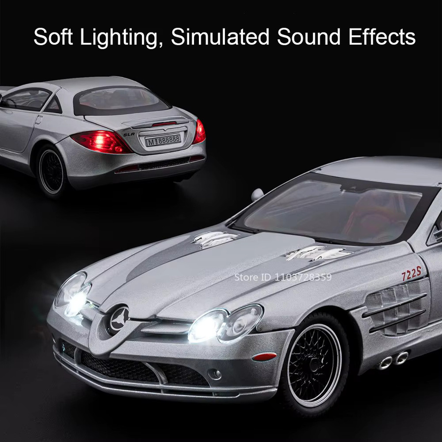 MAKEDA SLR 722S SLS Modell Supercar, Spielzeug, 1:24, Metall, mit Licht und Sound - Bild 3