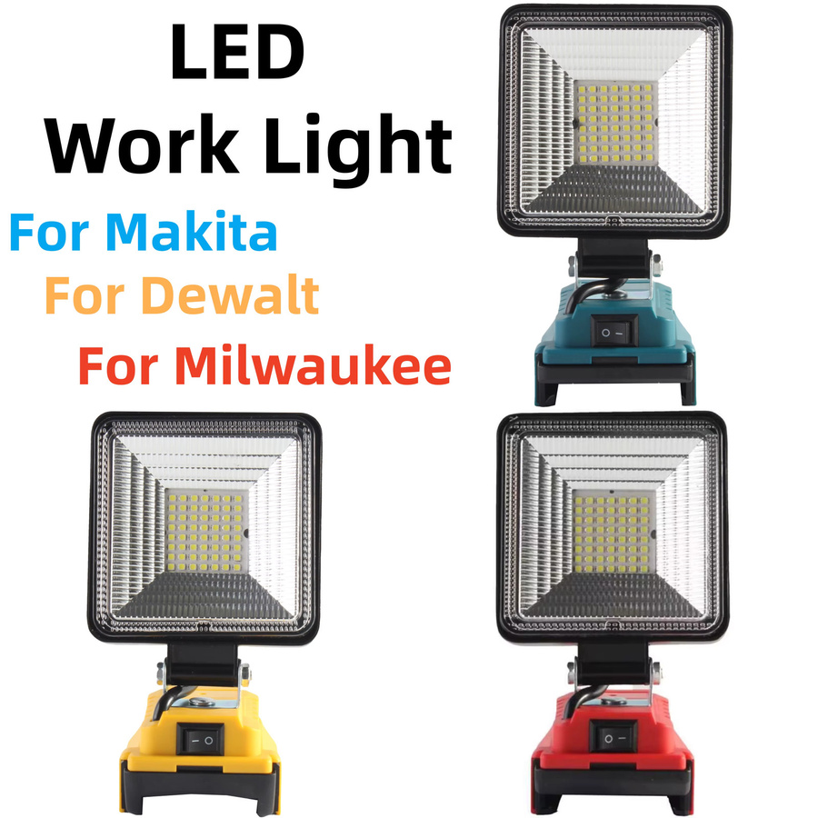 Makita LED Flutlichtstrahler Gelb, 4-Zoll verstellbare Arbeitsleuchte mit USB Typ-C wiederaufladbarer Funktion für Garten und Notfälle - Bild 2