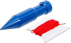 BGS Do it yourself Senklot-Satz mit Schnur aus Stahl, Blau, 200 g, 6 m - Bild 1