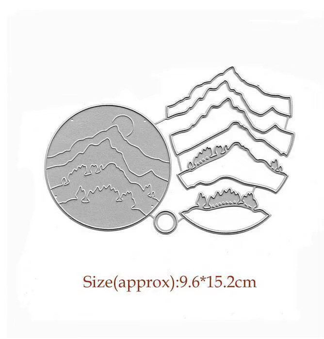 Silberne Metall-Schneidform für Scrapbooking und Papierhandwerk mit Weihnachts-Motiv zur Stempel- und Prägegestaltung - Bild 2
