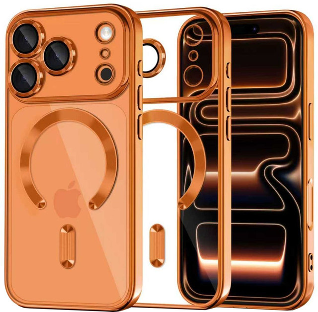 Tech-Protect Magflex MagSafe Hülle für Apple iPhone 17 Pro in Orange und Transparent - Bild 1