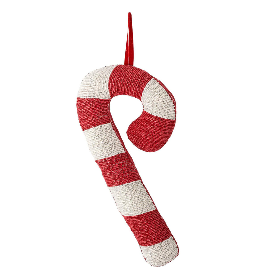 Bloomingville Weihnachtsornament Kunai in Rot und Weiß, Textil-Hänger, Höhe: 43 cm - Bild 1