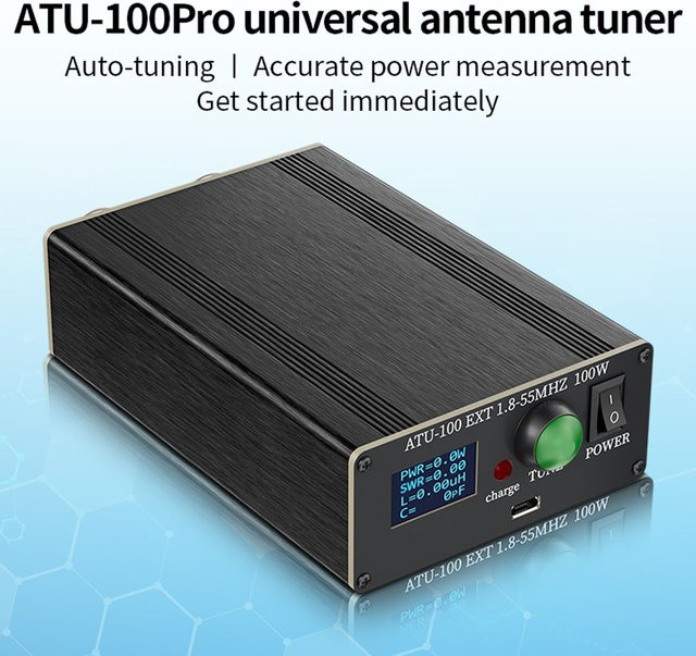 Shunmaii ATU-100 Pro+ Automatischer Antennentuner 1,8-55MHz in Schwarz mit USB-C Anschluss - Bild 1