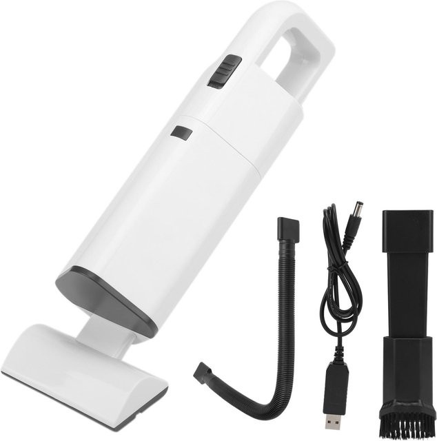 Igeteck Drahtloser elektrischer Handstaubsauger in Weiß mit waschbarem Filter und Akku zur Reinigung von Tierhaaren - Bild 1