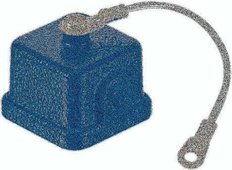 HARTING Abdeckkappe 09360035406 aus Kunststoff in Blau - Bild 1