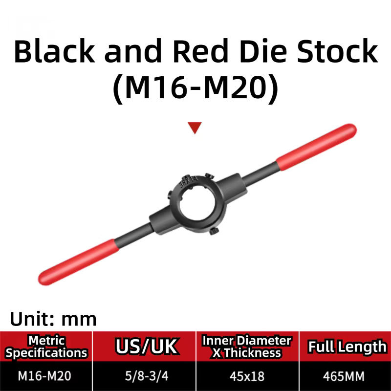 TGGJ TG Manuelles Rohrgewindewerkzeug Set mit runden Matrizen und PVC-Griff für Metallstangen und Sanitärarmaturen - Bild 5