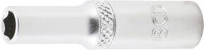 BGS Steckschlüssel-Einsatz Sechskant tief 10506, Antrieb Innenvierkant 6,3 mm (1/4 Zoll), SW 6 mm, Silber - Bild 1